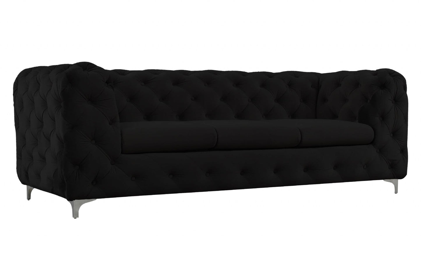 Sophia Black 3+2+1 Seater Sofa Set Living Room Furniture