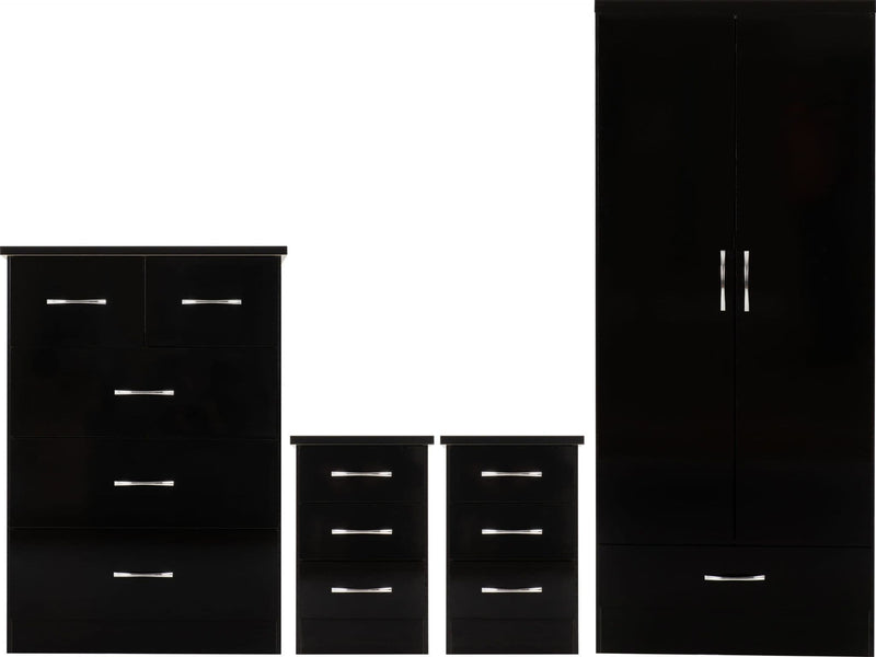 2 Door 1 Drawer Wardrobe Bedroom Set