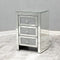 3 Drawer Crushed Glass Front Bedside