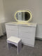 6 Drawers White High Gloss Dresser