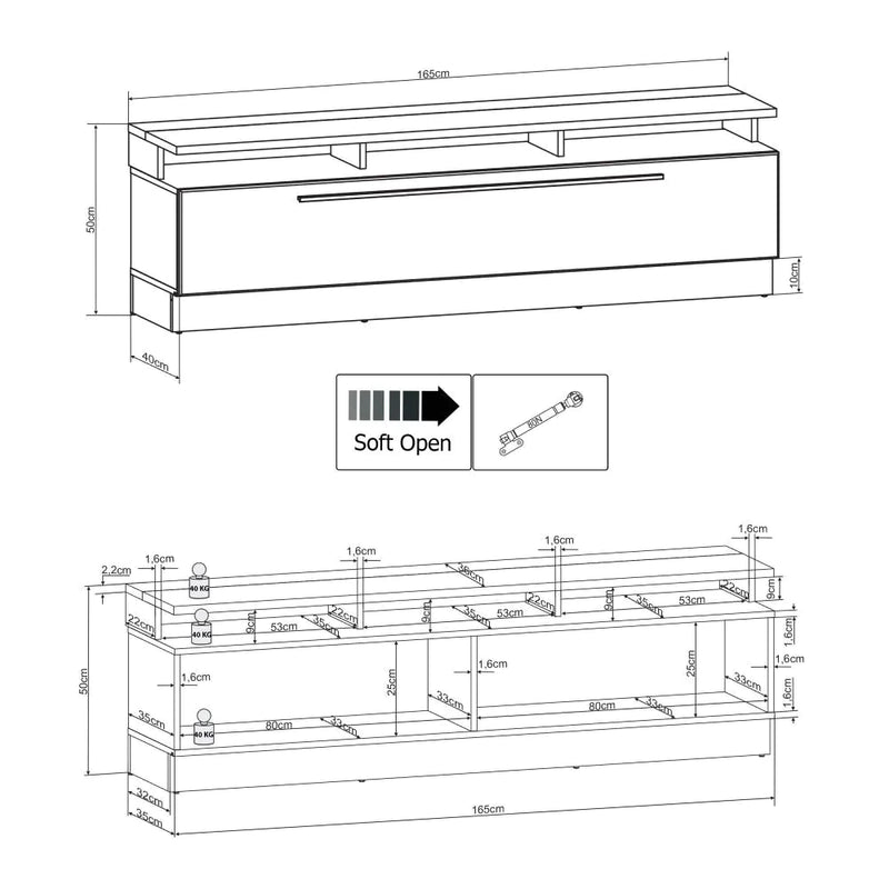 Sensis VAII Wall Entertainment Unit - Italiancityfurniture