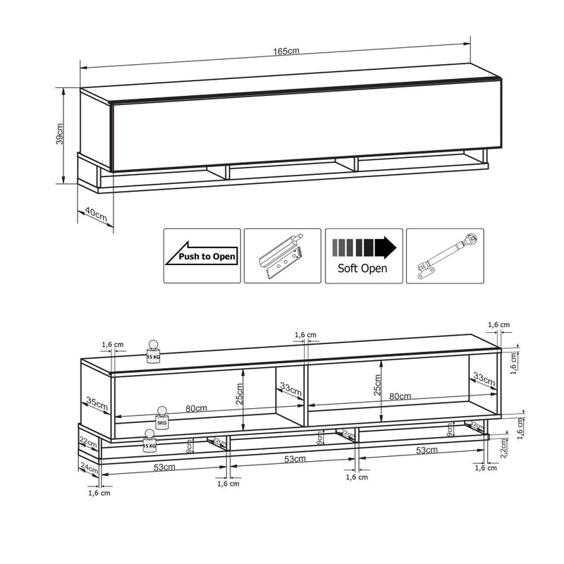 Sensis VAII Wall Entertainment Unit - Italiancityfurniture