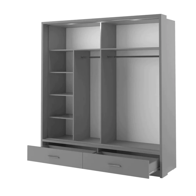 05 Sliding Door Wardrobe 200cm - Italiancityfurniture