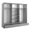 3 Sliding Door Wardrobe 250cm - Italiancityfurniture