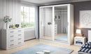 08 Sliding Door Wardrobe 203cm - Italiancityfurniture