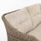 Hazz Corner Sofa with Rising Table and 2 Benches in Brown Rattan - Italiancityfurniture