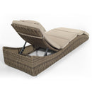 Hazz | Set of 2 Sun Loungers with Side Table in Brown Rattan - Italiancityfurniture