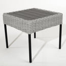 Hazz Set of 2 Sun Loungers with Side Table in Grey Rattan - Italiancityfurniture