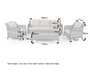 Islyea | 3 Seater Sofa with 2 Armchairs and Coffee Table in Grey Rattan - Italiancityfurniture