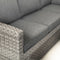 Melo Corner Sofa with Rising Table and 3 Stools in Grey Rattan - Italiancityfurniture