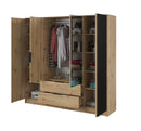 Nelly Hinged Door Wardrobe 206cm - Italiancityfurniture