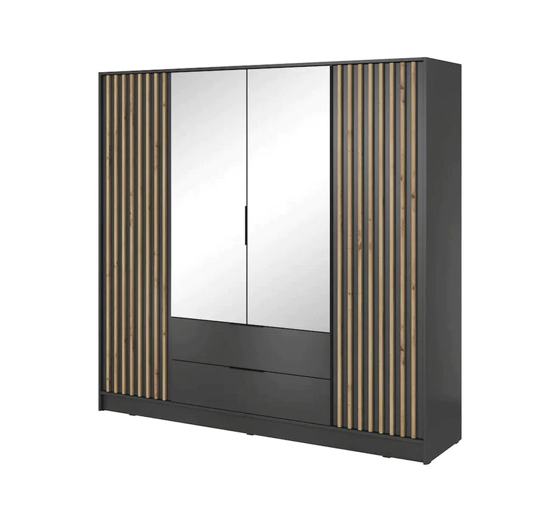 Nelly Hinged Door Wardrobe 206cm - Italiancityfurniture