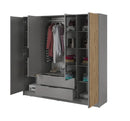 Nelly Hinged Door Wardrobe 206cm - Italiancityfurniture