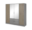 Nelly Hinged Door Wardrobe 206cm - Italiancityfurniture