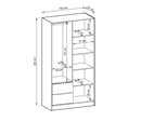 Nelly Hinged Door Wardrobe 105cm - Italiancityfurniture