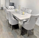 Katy Dining Table Set With 6 Chairs - Italiancityfurniture