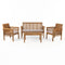 Acacia 2 Seater Sofa with 2 Armchairs and Coffee Table