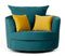 April Swivel Chair Velvet Ocean