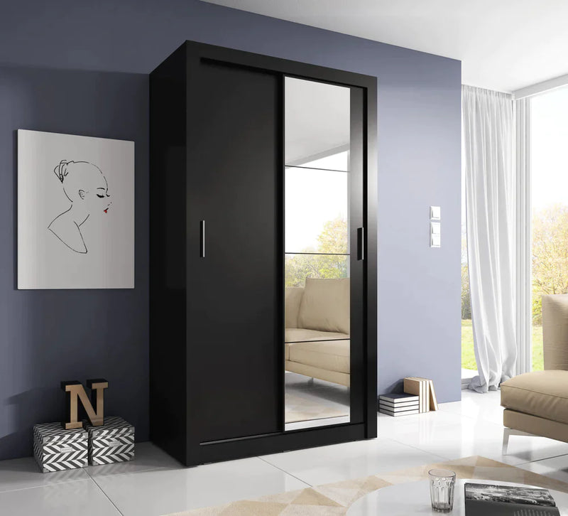 2 Sliding Door Wardrobe 120cm - Italiancityfurniture