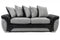 Celeste Fabric Sofa Black/Silver