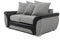 Celeste Fabric Sofa Black/Silver