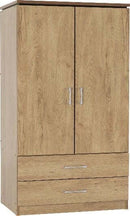 Charles 2 Door 2 Drawer Wardrobe In Oak Effect