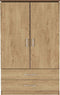 Charles 2 Door 2 Drawer Wardrobe In Oak Effect