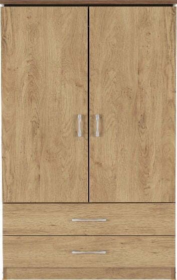 Charles 2 Door 2 Drawer Wardrobe In Oak Effect