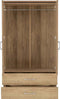 Charles 2 Door 2 Drawer Wardrobe In Oak Effect