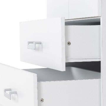 Charles 2 Door 2 Drawer Wardrobe In White