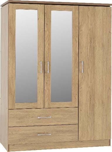 Charles 3 Door 2 Drawer Mirrored Wardrobe