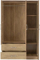 Charles 3 Door 2 Drawer Mirrored Wardrobe