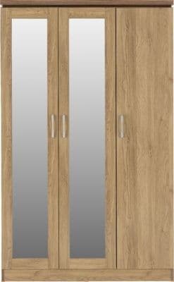 Charles 3 Door All Hanging Mirrored Wardrobe