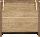 Charles 3 Drawer Chest Oak Effect Veneer With Walnut Trim