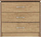 Charles 3 Drawer Chest Oak Effect Veneer With Walnut Trim