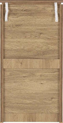 Charles 5 Drawer Narrow Chest Oak Effect Veneer With Walnut Trim