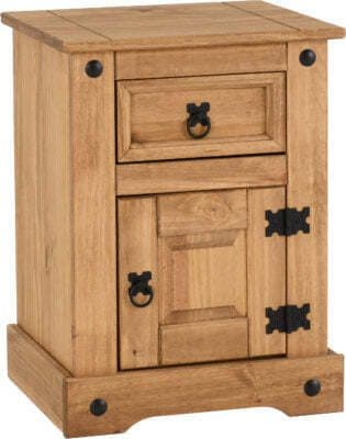 Corona Petite Bedside Distressed Waxed Pine