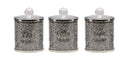 Crushed Glass Tea, Coffee & Sugar Jar Set