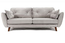 Holland 3+2 Seater Sofa Set Plush Silver