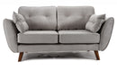 Holland 3+2 Seater Sofa Set Plush Silver