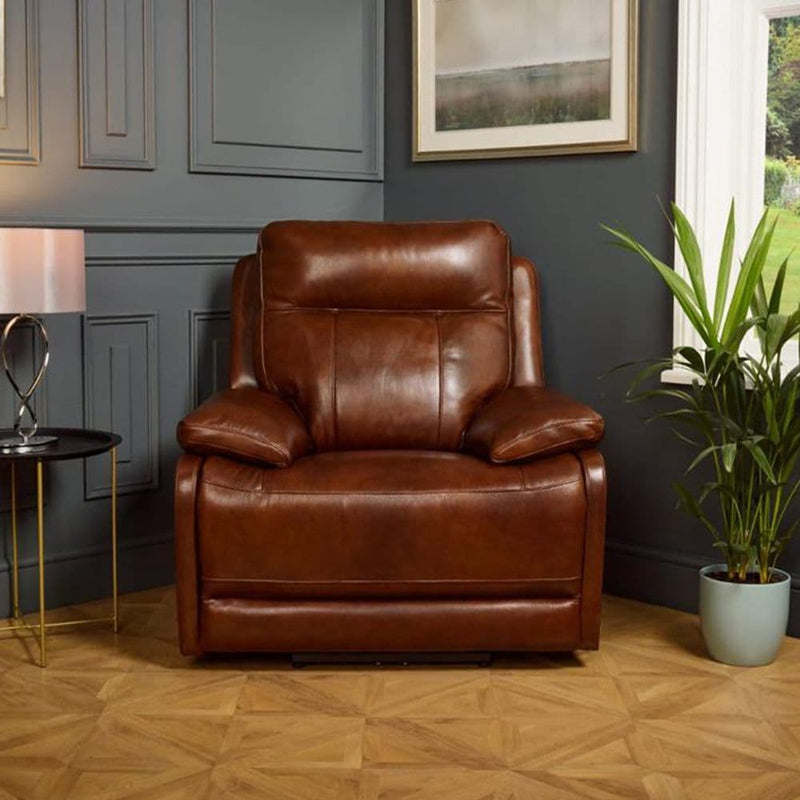 Imperial Genuine Leather Italian 3+2 Recliner Sofa