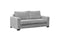 Jersey 3 Seater Sofa Bed With Foam Mattress Silver