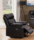 Leather Aire Manual Recliner Luxurious Sofa