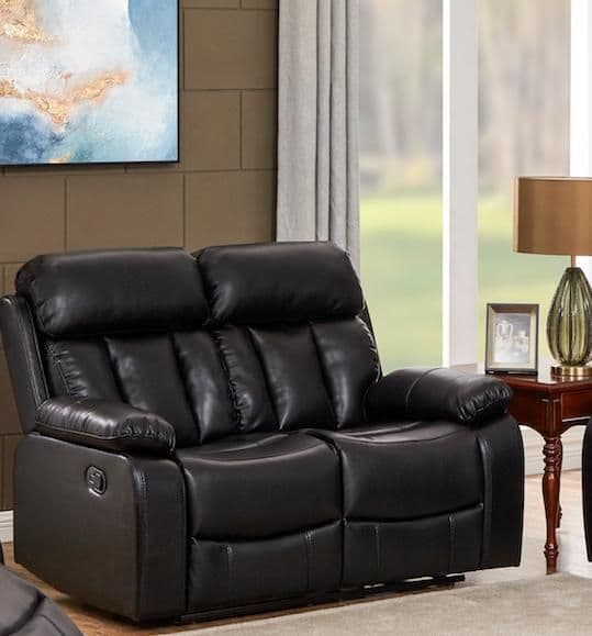 Leather Aire Manual Recliner Luxurious Sofa