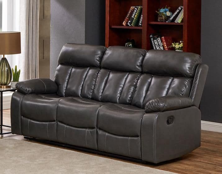 Leather Aire Manual Recliner Luxurious Sofa