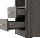 Lisbon 2 Drawer 1 Shelf Bedside Cabinet Black Wood Grain