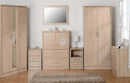 Lisbon 2 Drawer 1 Shelf Bedside Cabinet Light Oak Effect Veneer