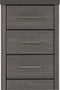 Lisbon 3 Drawer Bedside Chest Black Wood Grain