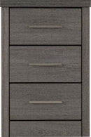 Lisbon 3 Drawer Bedside Chest Black Wood Grain