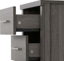 Lisbon 3 Drawer Bedside Chest Black Wood Grain